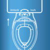 4.9 Inches Quick Install Assisting Elevated Raised Toilet Seat - Elongated Type Drawing A0135C