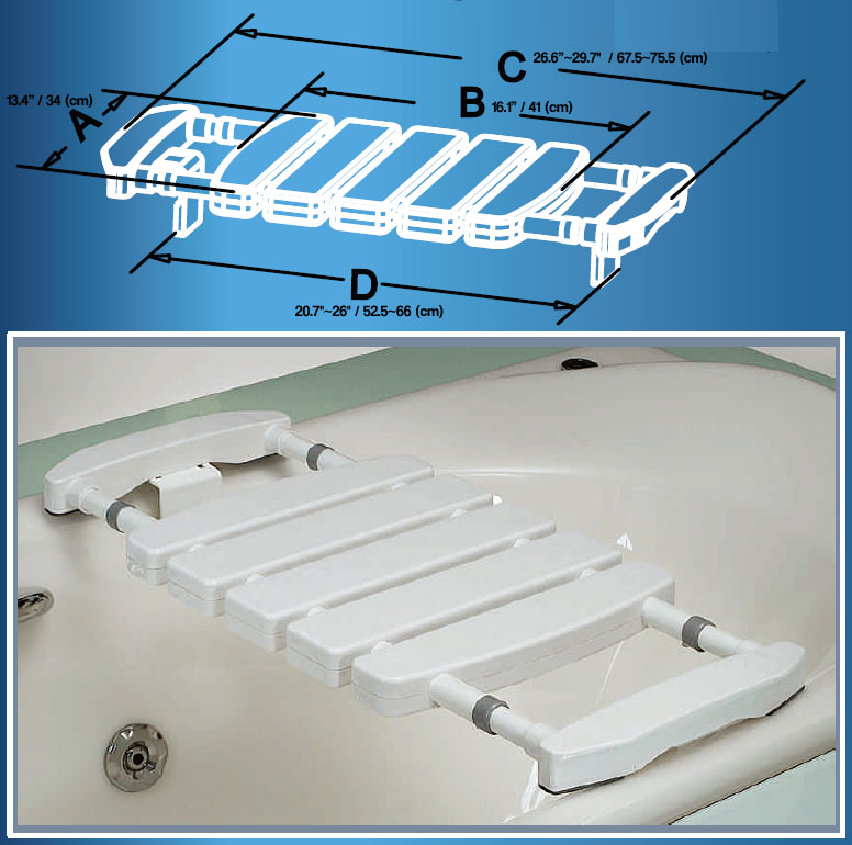 Adjustable Seat For Bath Tub A-0205A Dimensions
