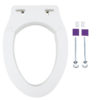 Removable Elevated Raised Toilet Seat - Elongated Type Accessories
