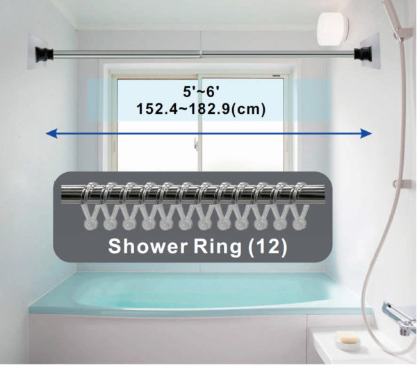 Seamless Shower Rod H-0489 H-0649