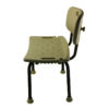Tool-Free Bathroom Safety Shower Chair with Backrest - Classic Brown Series Side