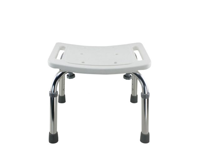 Tool-Free Legs Adjustable Bathroom Safety Shower Chair - Chrome Type A-0142A