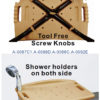 Tool-Free Legs Adjustable Bathroom Safety Shower Chair - Classic Brown Series A-0087C1 Features