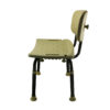 Tool-Free Legs Adjustable Bathroom Safety Shower Chair with Backrest - Classic Brown Series A-0088C Side