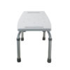 Tool-Free Legs Adjustable Bathroom Safety Shower Tub Bench Chair - Matte Type A0232A Side Plan View