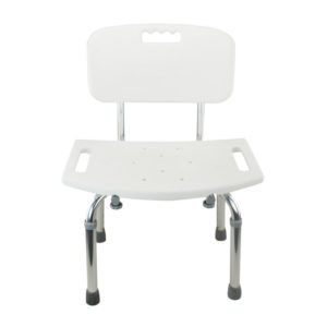 Tool-Free Legs Adjustable Bathroom Safety Shower Tub Bench Chair with Backrest – Glossy Type A-0233B