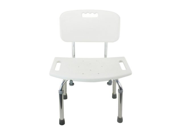 Tool-Free Legs Adjustable Bathroom Safety Shower Tub Bench Chair with Backrest – Glossy Type A-0233B