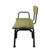Tool-Free Legs Adjustable Bathroom Safety Shower and Bath Transfer Chair with Backrest - Classic Brown Series A-0168C Side