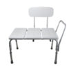 Tool-Free Legs Adjustable Bathroom Shower and Bath Transfer Chair with Backrest A-0168B