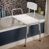 Tool-Free Legs Adjustable Bathroom Shower and Bath Transfer Chair with Backrest A-0168B Demo