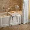 Tool-Free Legs Adjustable Bathroom Shower and Bath Transfer Chair with Backrest A-0168B Demo