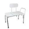 Tool-Free Legs Adjustable Bathroom Shower and Bath Transfer Chair with Backrest A-0168B Side