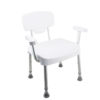 Tool-Free Legs Adjustable DURA Shower Tub Chair with Handle and Backrest A-0235A1 Sides