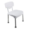 Tool Free Legs Adjustable DURA Shower Tub Chair with Backrest A-0235A Sides