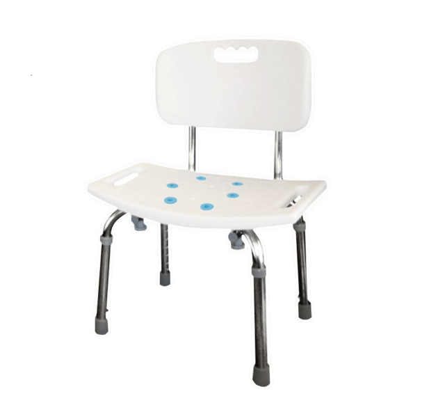 Tool-free-adjustable-shower-chair-back-rest-non-slip-pads-A-0233F
